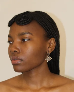 silver freshwater pearl earrings